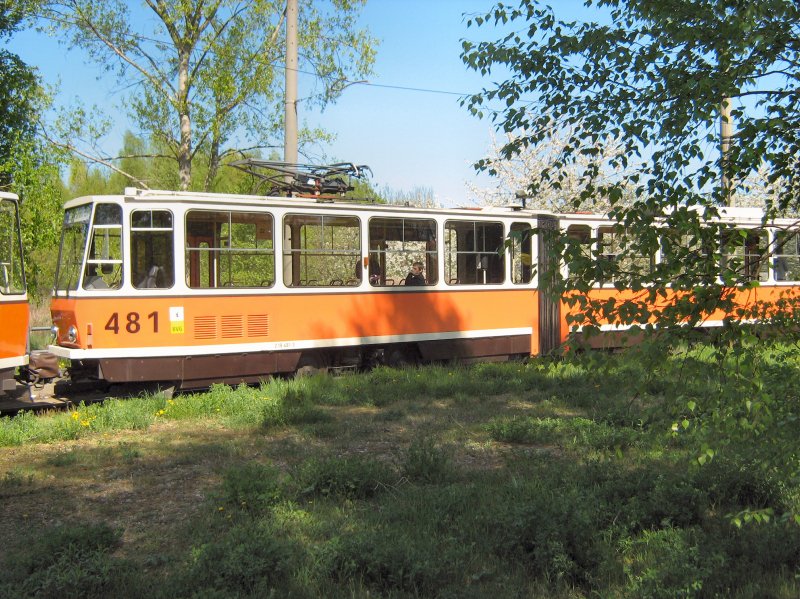 KT4D - Wagen 481 in der Schleife Rosenthal Nord, 19.4.2009