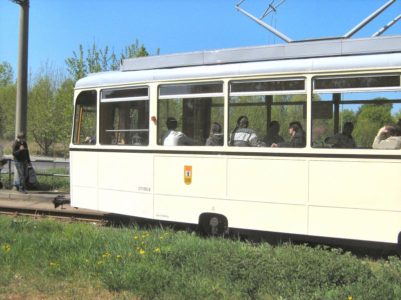 Pause in der Wendeschleife Rosenthal Nord, 19.4.2009