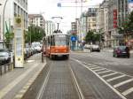 Berlin, Schleife Am Kupfergraben: TATRA KT4D - Tw 422 bei einer Sonderfahrt Sommer 2008