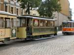 Blick zum Beiwagen 808 in der Endstelle Johannisthal, Berlin 9.