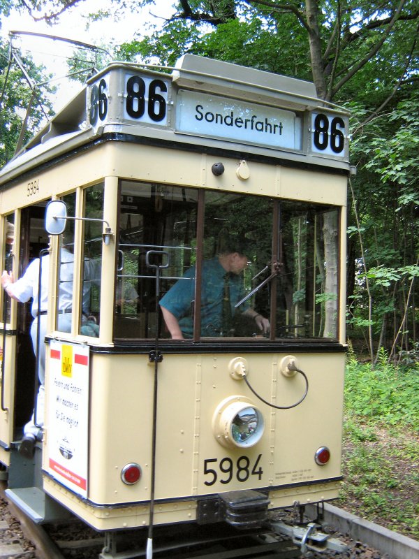 Tw 5984 als Linie 86 bei einer Themenfahrt, Sommer 2007