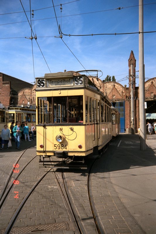 Tw 5984 im Betriebshof K�penick, dig. Dia von 1993